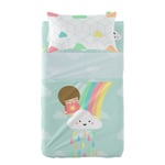 Jeu de draps HappyFriday Happynois Rainbow Multicouleur Lit de bébé 2 Pièces