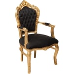 Fauteuil lit Fauteuil rembourré Fauteuil tapissé avec accoudoirs en bois Chaise de chambre 60X60X107 cm Style français Louis xvi