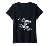 Womens Always And Forever Wedding V-Neck T-Shirt