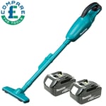 Makita DCL180 18V Portable Vacuum Cleaner With 2 x 5.0Ah Batteries