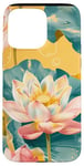 Coque pour iPhone 15 Pro Max Jaune Pop Art Imprimé Animal Fleur Lotus Éléments Célestes