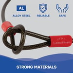 EVEREST FITNESS Heavy Duty Bike Lock Cable for Security - 2 m Long x 10mm - Anti