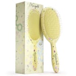 Framar No More Tangles Hairbrush - Detangle Hair Brush for Women, Men & Children, Detangler Hair Brush, Wet Detangle Hair Brush For Curly Hair - Floral Yellow