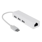 USB-C USB 3.1 Typ C till USB RJ45 Ethernet LAN Adapter Hub Kabel för PC