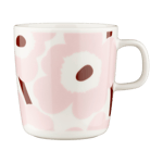 Marimekko Unikko mugg 40 cl White-light pink-chestnut