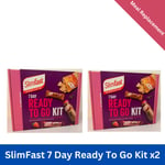 2x SlimFast 7 Day Ready To Go Kit Healthy Snacks Box Meal Planning Kit - 08/24