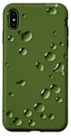 Coque pour iPhone XS Max Coque vert olive Gouttes d'eau