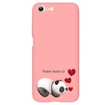 Coque rose Iphone 7 8 et SE 2020 et 2022 panda avec votre texte