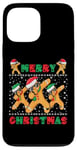 Coque pour iPhone 13 Pro Max Joyeux Noël Dabbing Gingerbread Men with Xmas Hats