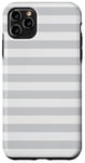 Coque pour iPhone 11 Pro Max Rayures grises pour filles esthétiques Preppy Stripes