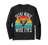 Silent Wings Wise Eyes Owl Long Sleeve T-Shirt