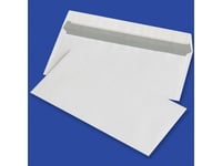 Office Products Envelopes With Silicone Tape Office Products, Hk, Dl, 110X220mm, 80Gsm, 1000Pcs, White