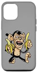 iPhone 15 Monkey With Banana Animal Lover Funny Design Art Case