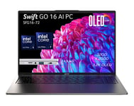 PC Portable Acer Swift SFG16-72-72LZ AI 16" Intel® Core™ Ultra 7 16 Go RAM 1 To SSD Gris