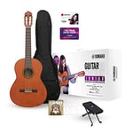 Yamaha GuitarGo – Kit d'initiation Junior – Pack guitare classique pour jeunes débutants & ceux qui souhaitent s'y remettre – Housse, accordeur numérique iOS, support guitare et plus