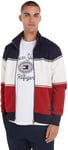 Tommy Hilfiger Men's Colour Block Zip Jacket without Hood, Multicolor (Desert Sky/Multi), S