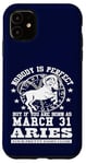 Coque pour iPhone 11 Zodiac Bélier 31 mars Horoscope drôle Fête d'anniversaire