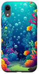 iPhone XR Vibrant Underwater Coral Reef Scene for Ocean Lovers Case