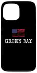 iPhone 13 Pro Max Green Bay City USA Flag State Travel US America Women Men Case