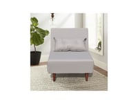 King of Dreams Fauteuil Convertible lit Une Place Tissu en Cuir PU Gris Facile à Nettoyer Dimension: 80 x 90 x 84 cm - Dimension lit: 80 x 190 x 28 cm