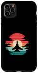 Coque pour iPhone 11 Pro Max Avion de chasse vintage au coucher du soleil