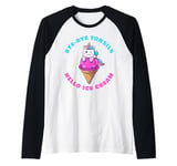 Bye-Bye Tonsils, Hello Ice Cream – Women & Girls Unicorn Raglan Baseball Tee