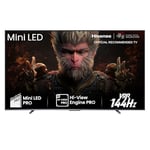 Hisense 100 Inch 144Hz Mini-LED Smart TV 100U7NQTUK - Quantum Dot Colour, Dolby Vision IQ & Atmos, iMax Enhanced, Built-in Subwoofer and Vidaa OS with Freely, Youtube, Netflix and Disney+ (2024 Model)