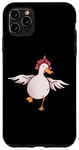 Coque pour iPhone 11 Pro Max Canard blanc avec ailes déployées