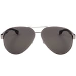 Hugo Boss Mens Silver 1560 R81 7O Sunglasses - Black Metal - One Size