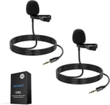 Neewer 2 Pack Lavalier Lapel Microphone Compatible with Rode Wireless GO II... 