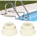 Pool escalator Rubber plug pour Échelle de piscine Bumper plug Set de 2 pièces blanc éChelle Pieds Piscine éChelle Bouchon en Caoutchouc Pare Chocs