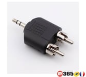 audio jack 3.5 mm mâle vers 2* RCA mâle adaptateur rca à 3,5 Jack audio