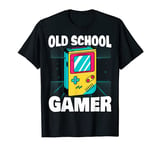 Old School Gamer Nostalgic Retro 90s Handheld Game Console T-Shirt