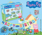 TIB Heyne Mallette de fête, dessin animé, 10132582, multicolore, Partykoffer Peppa Pig