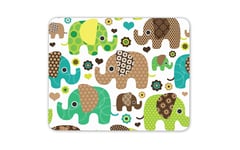 Cute Felt Craft Baby Elephants Mouse Mat Pad - Children's  Computer Gift #15133