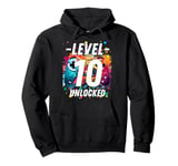 Gaming Vintage 10th Birthday 10 Ten Year Old Boy Girl Gamer Pullover Hoodie