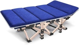 Living Decoration Camping Lit Pliant Bureau Chaise Longue Portable Base Solide et Stable/Facile à Transporter Lorsque Vous sortez en Camping/à la Maison Bleu