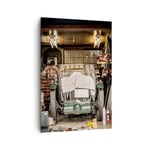 Impression sur Toile 70x100cm Tableaux Image Photo Historique Voiture Garage