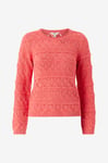 Object - Tröja Objliva L/s O-neck Knit Pullover - Rosa