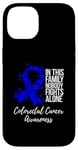 iPhone 14 Family Support Dark Blue Ribbon Colorectal Cancer Awareness Case