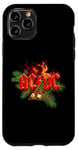 Coque pour iPhone 11 Pro AC/DC Christmas Wish List Logo flamboyant avec clochettes