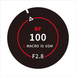 Autocollant de capuchon d'objectif pour IL Capuchon d'objectif Décalcomanie Peau RF70-200 F2.8 RF50F1.2 RF100-500 24-70 Lentille Premium Peau roundCover Film Autocollant - Type for RF100F2.8