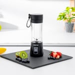 Portable Blender Smoothie Maker 330ML Rechargeable Fruit Mixer Mini Juicer Black