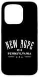 iPhone 15 Pro New Hope Pennsylvania USA Souvenir Design Case