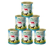 Dehner Best Nature Light - Nourriture Humide pour Chiens en surpoids - Boeuf/courgettes - 6 boîtes de 400 g (2,4 kg)