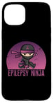 Coque pour iPhone 15 Plus Epilepsy Ninja Support de sensibilisation à l'épilepsie avec ruban violet