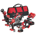 Pack power de 6 outils 18V FUEL M18 FPP6E3-502B + 2 batteries 5Ah + chargeur + sac de transport - MILWAUKEE TOOL - 4933480874