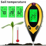 Testeur de sol, 4 en 1 humidité du sol/lumière/pH-mètre, outil de kit de test de ferme de pelouse de jardinage, sonde de plante numérique, testeur de