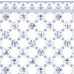 Melody Jane Dolls House Blue White Delft Dutch Tile Miniature Print 1:24 Scale Wallpaper