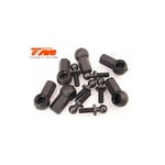 [FR] Team Magic Ball Cups and Studs - 4mm Rod - Black - 6 pcs - TM115021BK